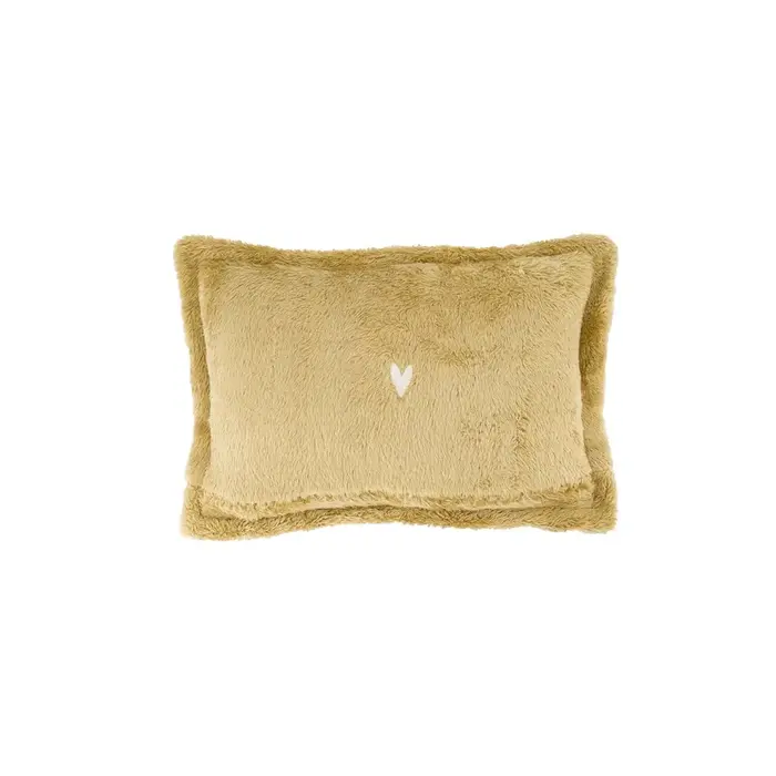ZUSSS ZUSSS CUSHION FLUFFY JIJ BENT GOUD WAARD 35X25CM OCHRE