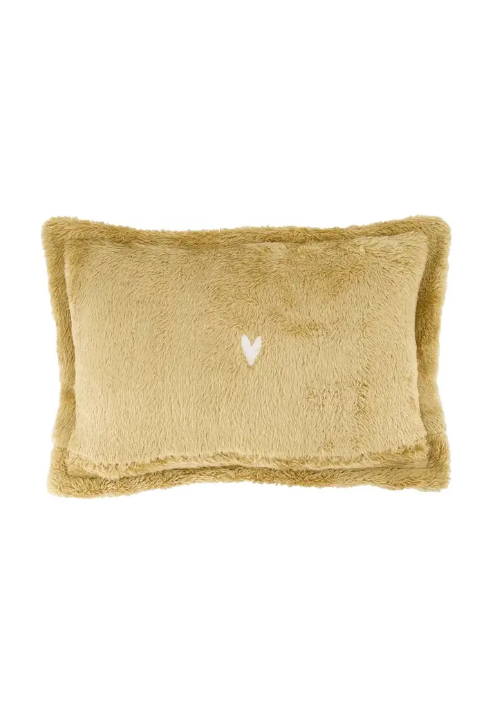 ZUSSS ZUSSS CUSHION FLUFFY JIJ BENT GOUD WAARD 35X25CM OCHRE
