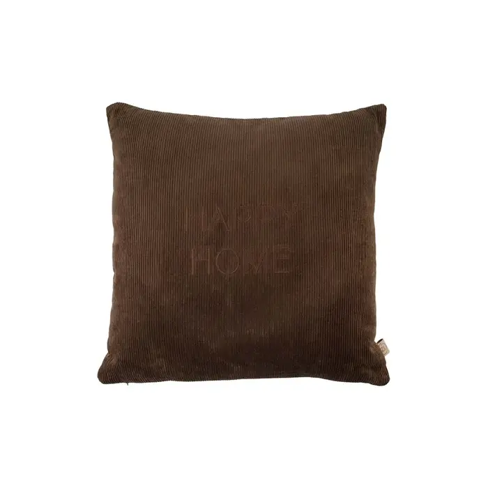 ZUSSS ZUSSS CUSHION HAPPY HOME 45X45CM DARK BROWN