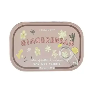 PADDYWAX PADDYWAX BISTRO GINGERBREAD PRINTED TIN CANDLE
