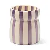 PADDYWAX CABANA PURPLE STRIPED CERAMIC CANDLE WAIKIKI WATERS