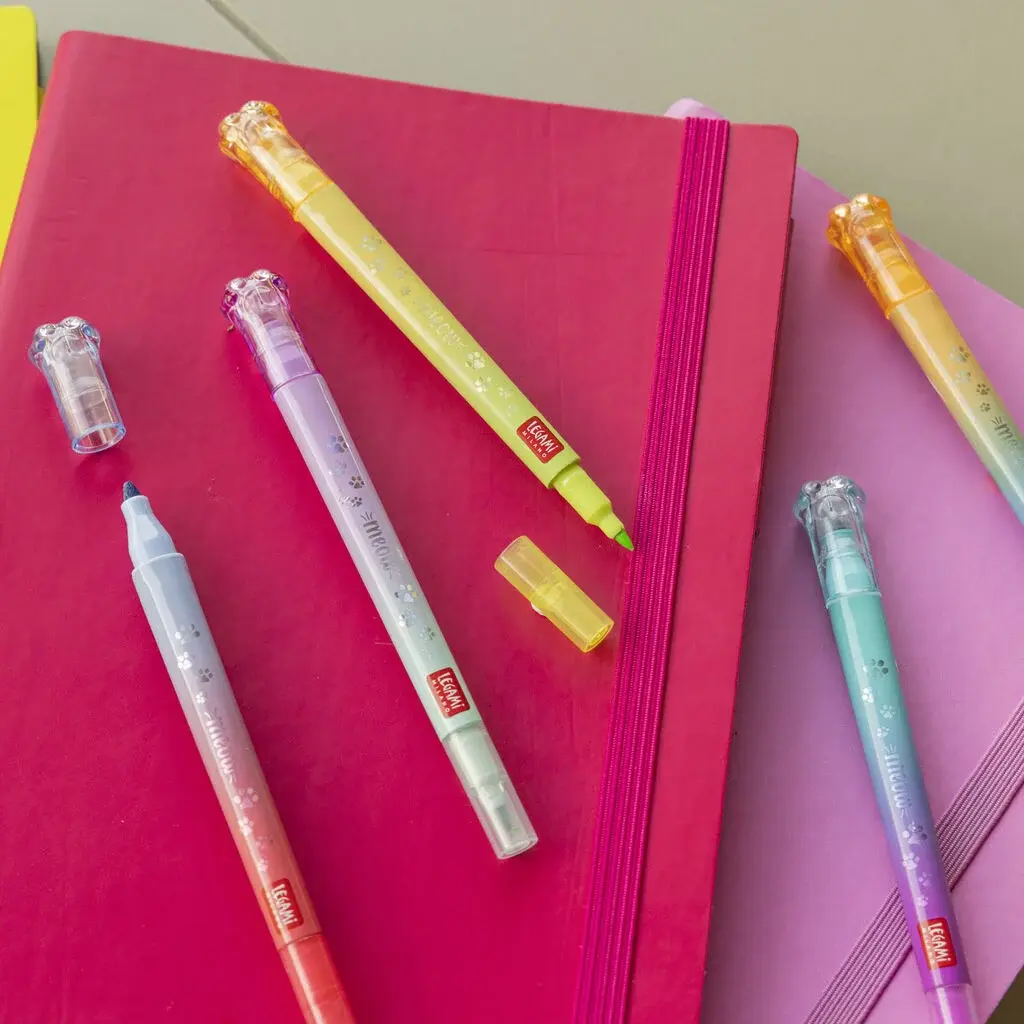 LEGAMI LEGAMI MEOW SET OF 6 DUAL-TIP LAYERING MARKERS