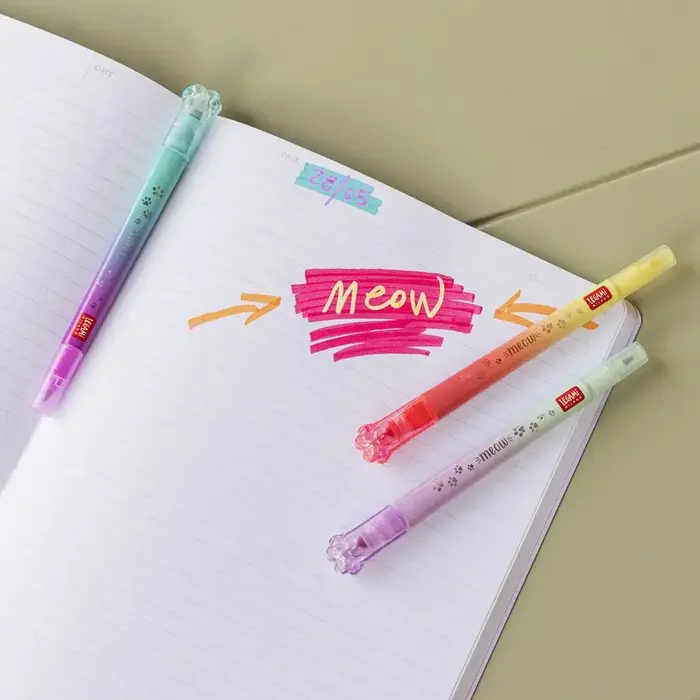 LEGAMI LEGAMI MEOW SET OF 6 DUAL-TIP LAYERING MARKERS