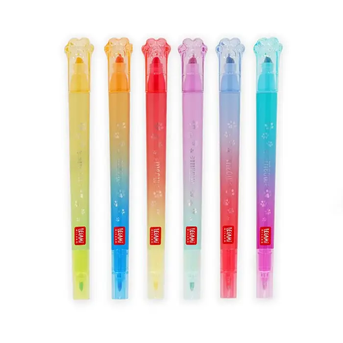 LEGAMI LEGAMI MEOW SET OF 6 DUAL-TIP LAYERING MARKERS