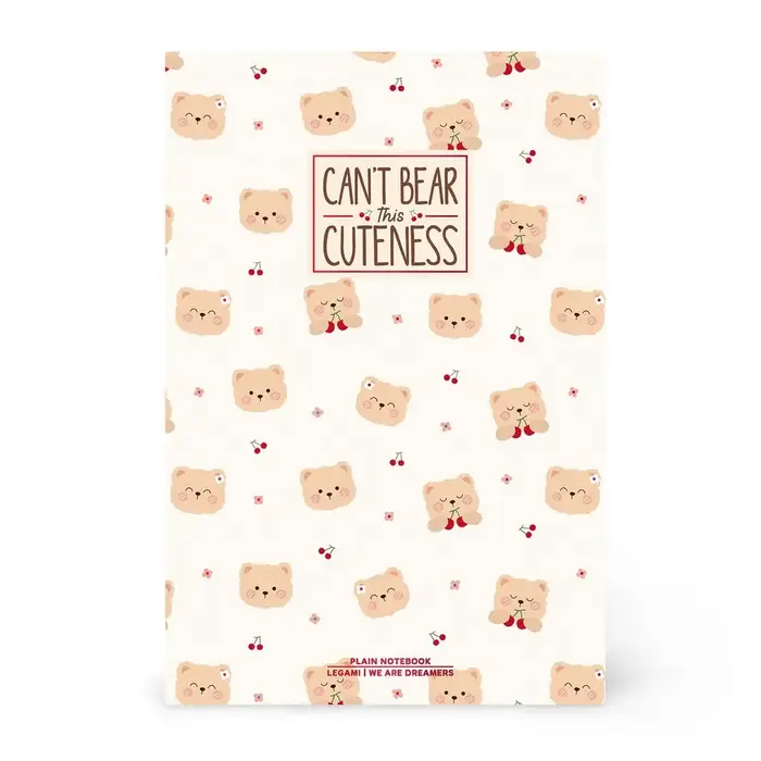 LEGAMI LEGAMI NOTEBOOK TEDDY CHERRY MEDIUM LINED