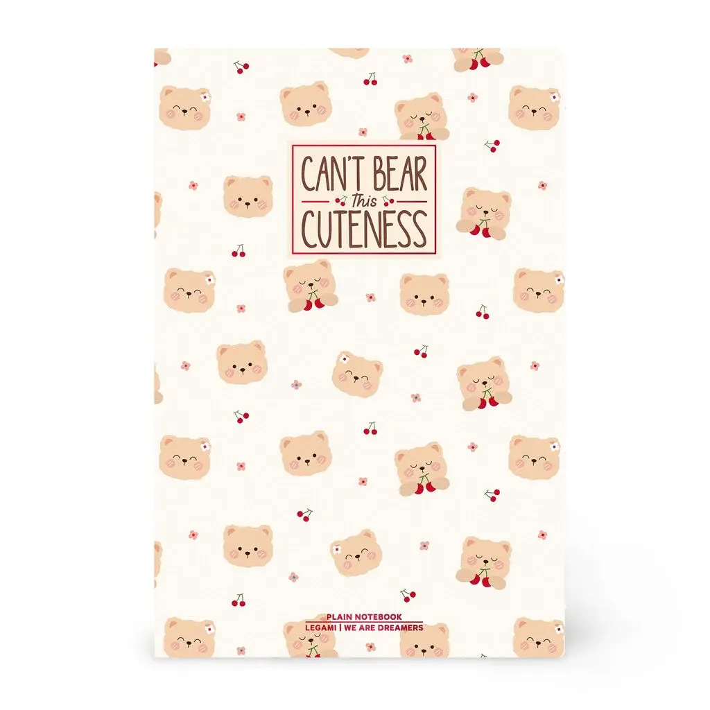 LEGAMI LEGAMI NOTEBOOK TEDDY CHERRY MEDIUM LINED