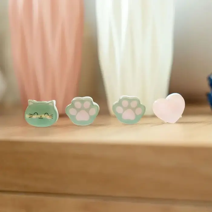 LEGAMI LEGAMI SET OF 4 MINI HAIR CLIPS KITTY