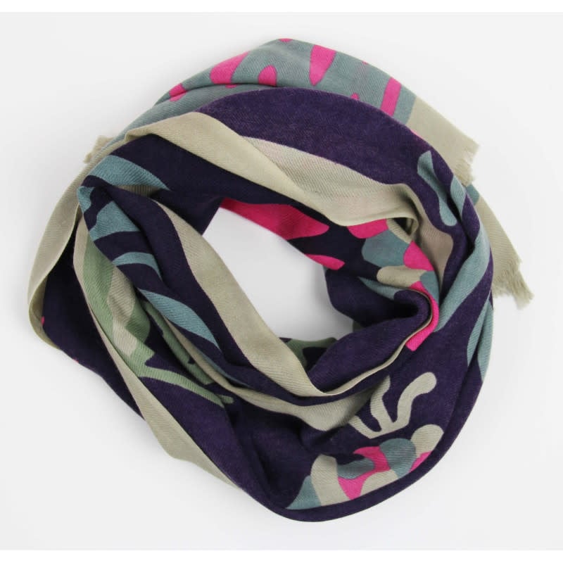 LES BELLES VAGABONDES BELLES VAGABONDES LAINE ZELIE PRUNE (170 x 80 CM)