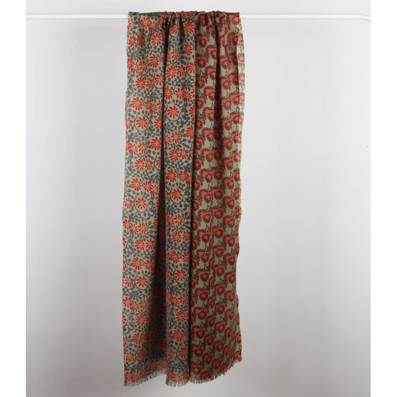 LES BELLES VAGABONDES BELLES VAGABONDES LAINE ARLES ORANGE(170 x 80 CM)