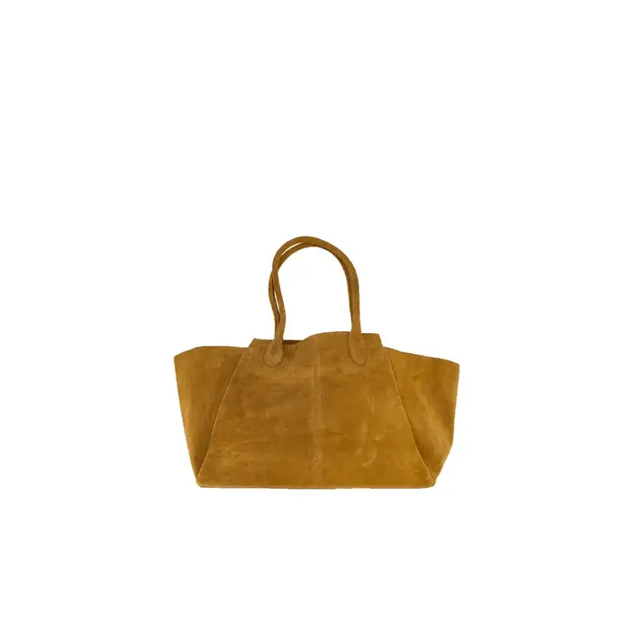 ZUSSS ZUSSS SUEDE SHOPPER BAG MID BROWN