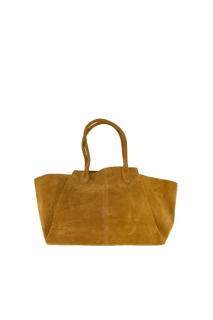 ZUSSS ZUSSS SUEDE SHOPPER BAG MID BROWN
