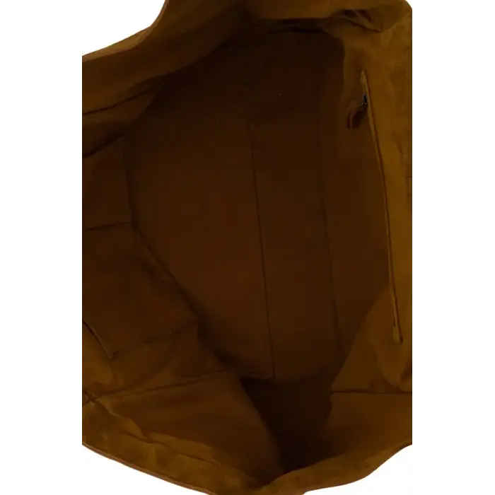 ZUSSS ZUSSS SUEDE SHOPPER BAG MID BROWN
