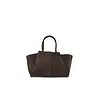ZUSSS SUEDE SHOPPER BAG DARK CHOCO