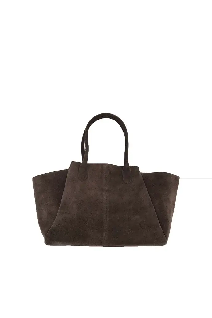ZUSSS ZUSSS SUEDE SHOPPER BAG DARK CHOCO