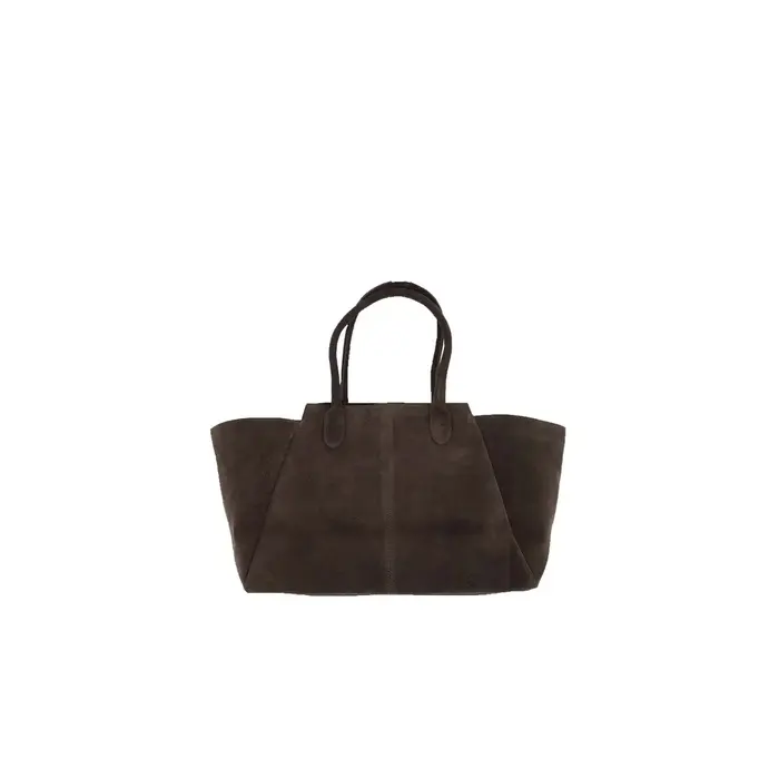 ZUSSS ZUSSS SUEDE SHOPPER BAG DARK CHOCO