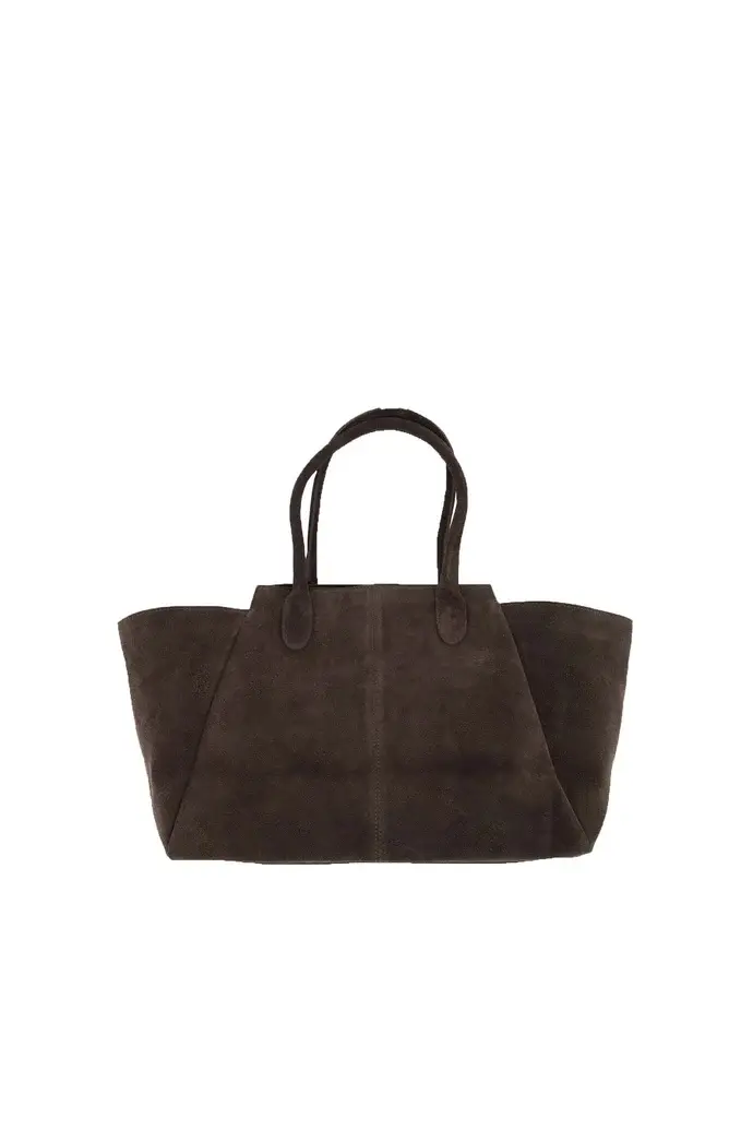 ZUSSS ZUSSS SUEDE SHOPPER BAG DARK CHOCO