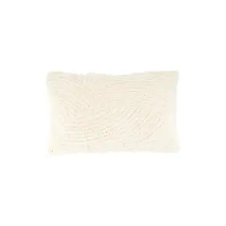 ZUSSS ZUSSS CUSHION BOUCLÉ WOVEN PATTERN 30X50CM OFF WHITE
