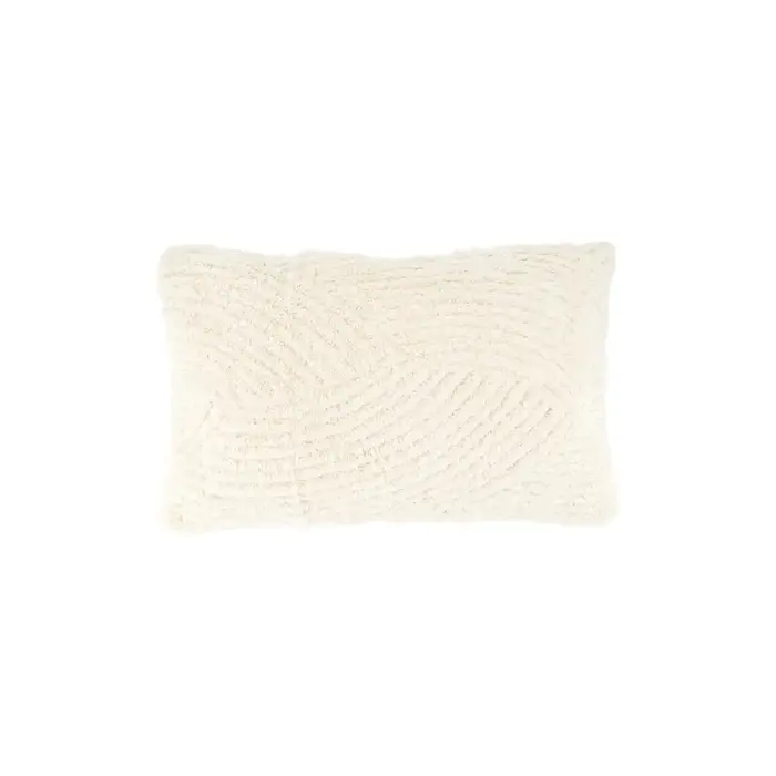 ZUSSS ZUSSS CUSHION BOUCLÉ WOVEN PATTERN 30X50CM OFF WHITE