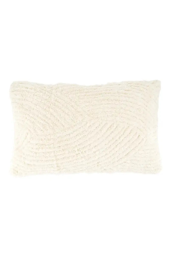 ZUSSS ZUSSS CUSHION BOUCLÉ WOVEN PATTERN 30X50CM OFF WHITE