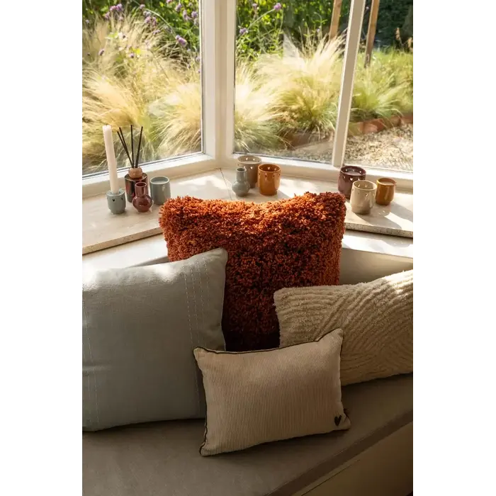 ZUSSS ZUSSS CUSHION BOUCLÉ WOVEN PATTERN 30X50CM OFF WHITE