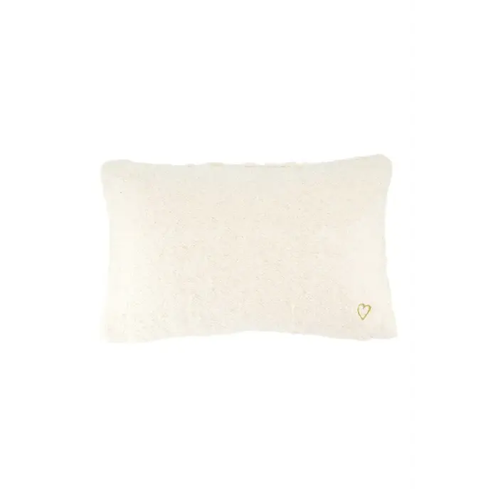 ZUSSS ZUSSS CUSHION BOUCLÉ WOVEN PATTERN 30X50CM OFF WHITE