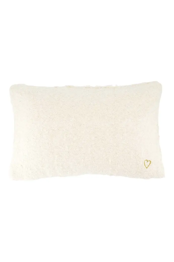 ZUSSS ZUSSS CUSHION BOUCLÉ WOVEN PATTERN 30X50CM OFF WHITE