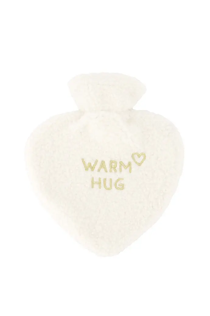 ZUSSS ZUSSS HOT WATER BOTTLE WARM HUG WHITE / GOLD