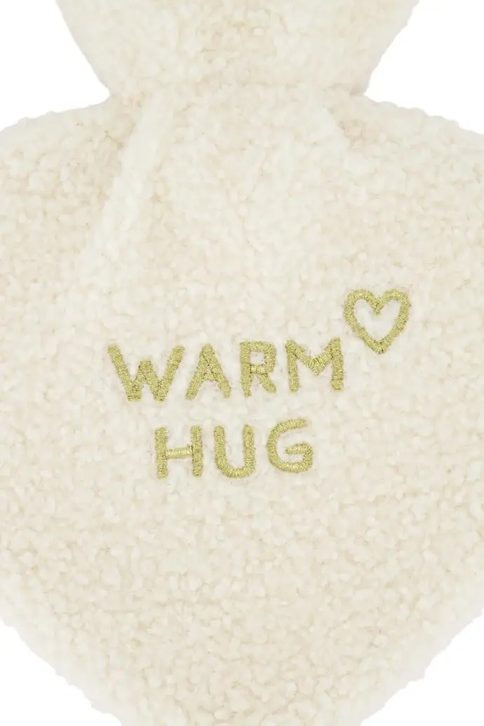 ZUSSS ZUSSS HOT WATER BOTTLE WARM HUG WHITE / GOLD