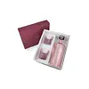 PAVEAU RIBBED BROOME GIFT SET (BORDEAUX) BOTTLE + 2 GLASSES