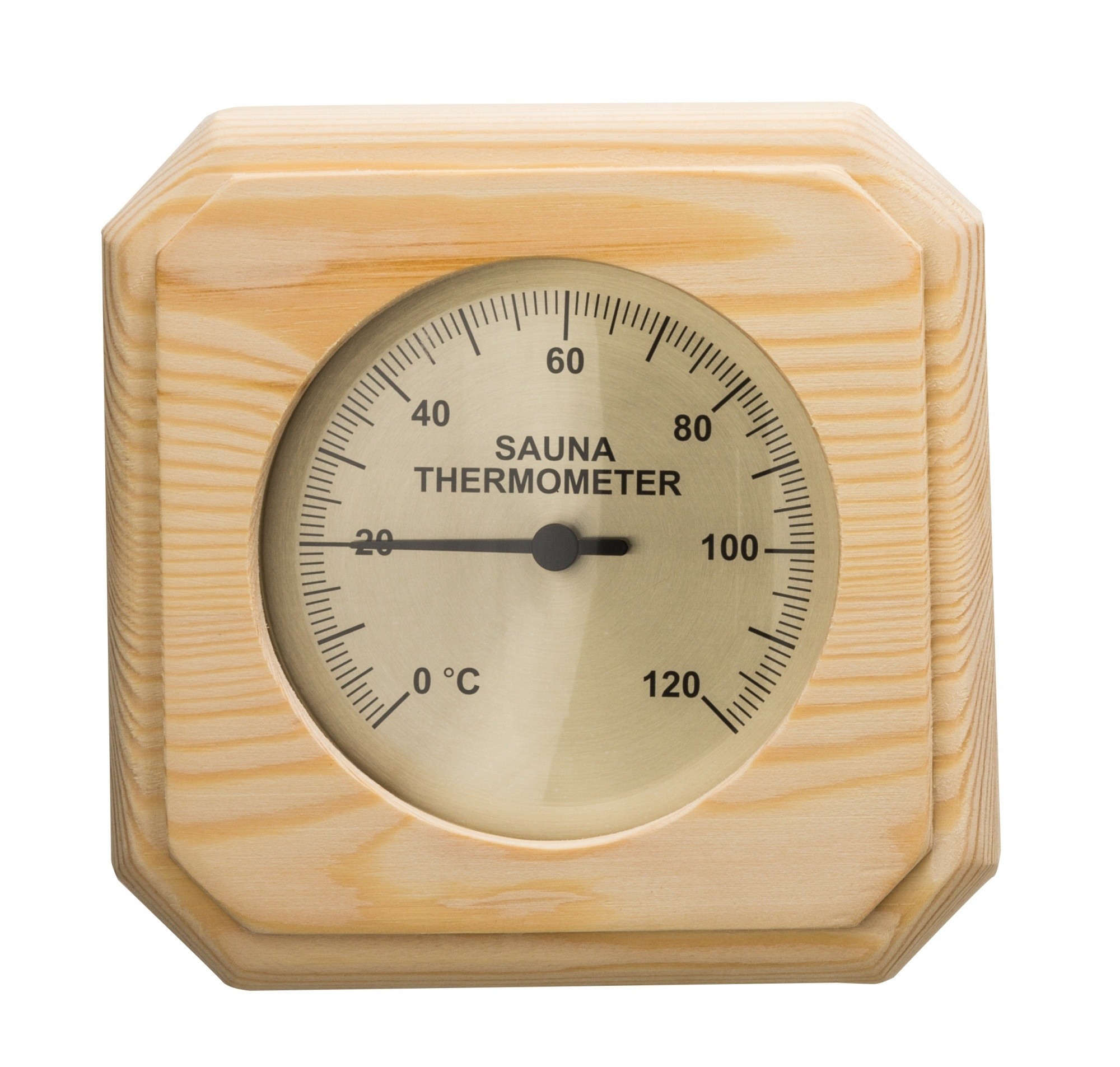 Thermometer Pine 140x140mm