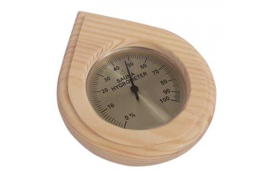 Sauna Hygrometer in druppelvorm Pine  150x180x30mm