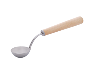 Opgietlepel edelstaal met Kiefer greep klein model