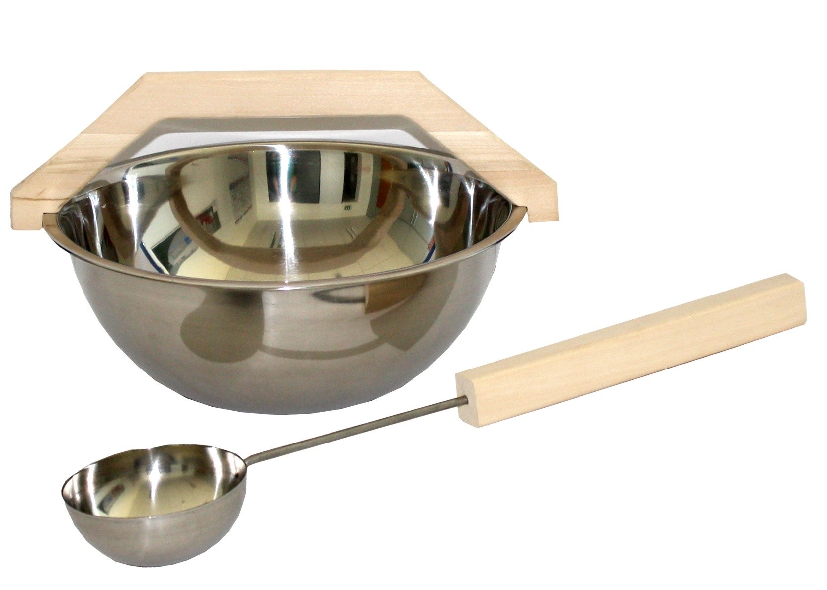 Sauna Emmer en Lepel set in RVS 4.5 Liter