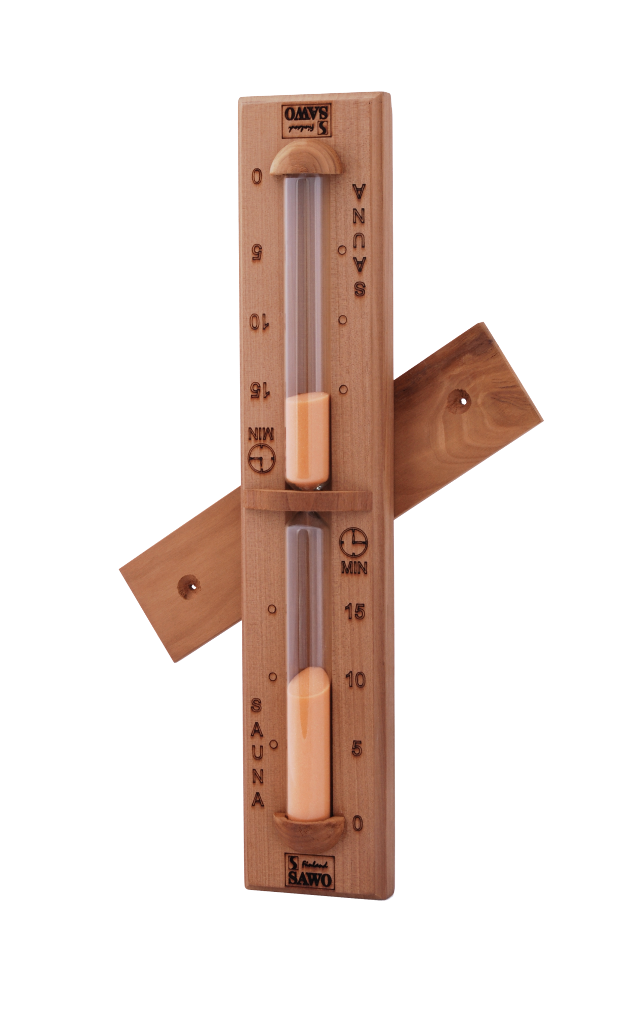 Sauna zandloper wandmodel in Ceder