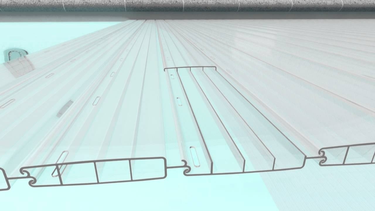 Aquadeck Zwembad Lamellen Polycarbonaat Kleur Transparant