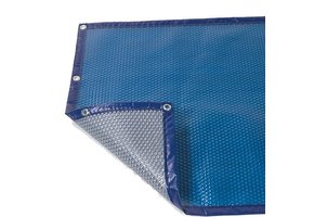 Zomerafdekking Quatro 400 micron Blauw/Zilver - A vorm