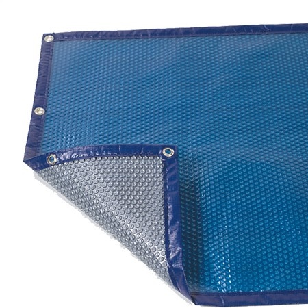 Zomerafdekking Quatro 400 micron Blauw/Zilver - A vorm
