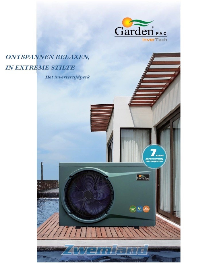 Garden Pac Inverter R32 20.4kW 220v 50-95m3 Zwembad Warmtepomp