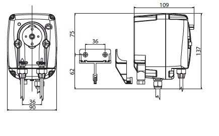 Peristaltische Zwembad Doseerpomp BF 3 liter per uur