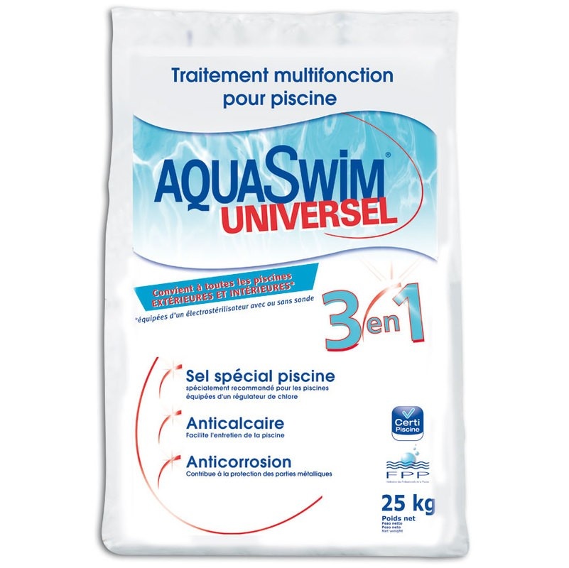 Aquaswim Universeel 3 in 1 Zwembadzout 25kg