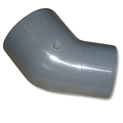 VDL PVC verloopknie diverse maten 45° PN16