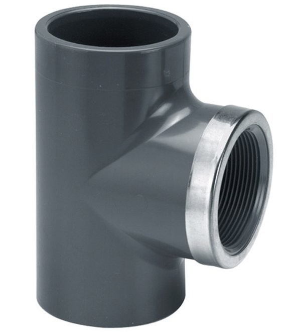 VDL PVC T-stuk RVS Binnendraad PN16 diverse maten