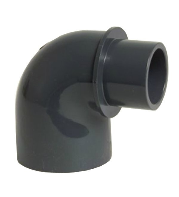 PVC Knieverloop 90º 50 / 63 mm x 63 mm