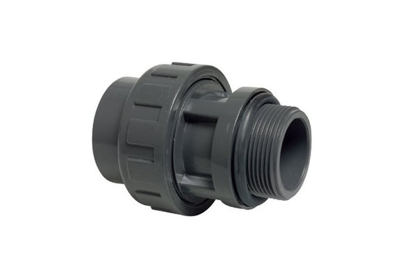 PVC 3/3 Koppeling Pompaansluiting 50 mm x 1½" buitendraad