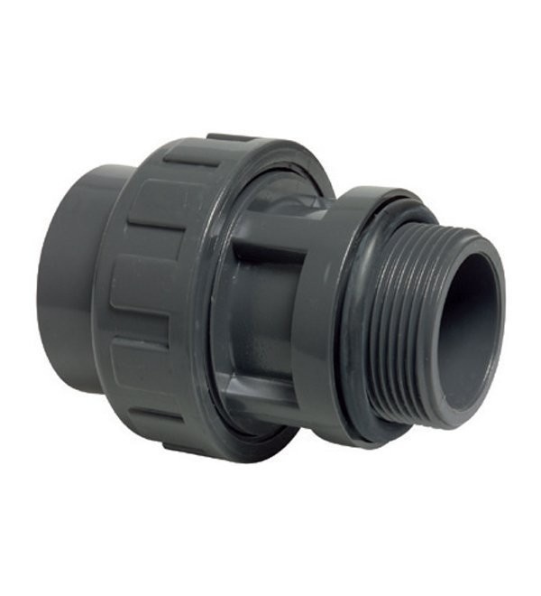 PVC 3/3 Koppeling Pompaansluiting 50 mm x 1½" buitendraad