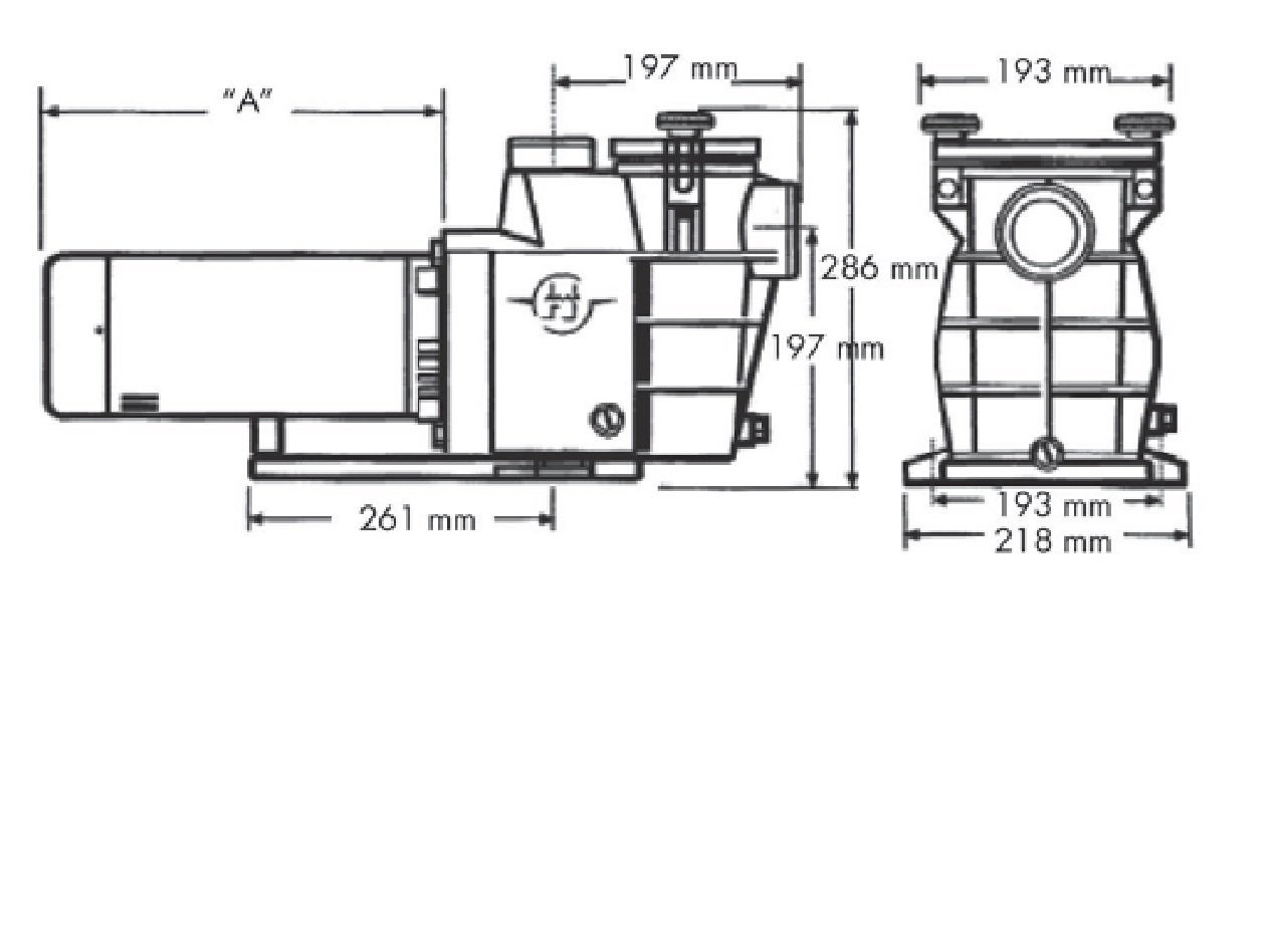 Hayward Superpool zwembadpomp 230v 8m3 - 0,5pk