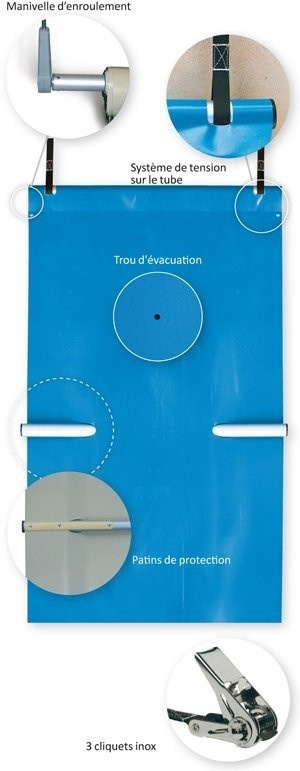 Easy Light Veiligheids Zwembad Afdekking Blauw/Ivoor