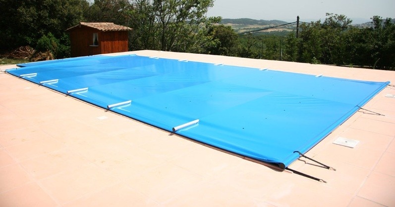 Easy Light Veiligheids Zwembad Afdekking Blauw/Ivoor