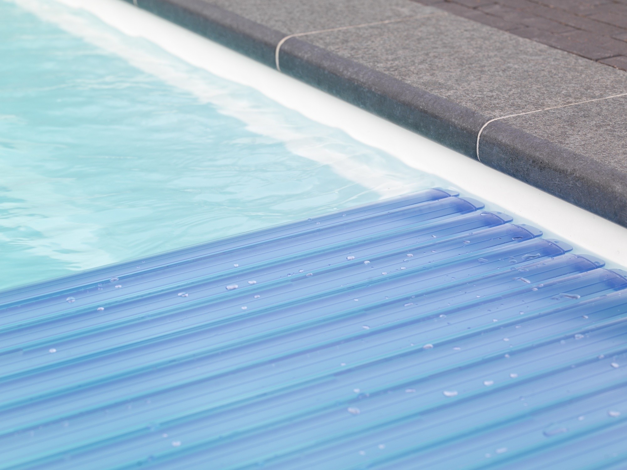 Roldeck PVC50 Lamellen transparant blauw