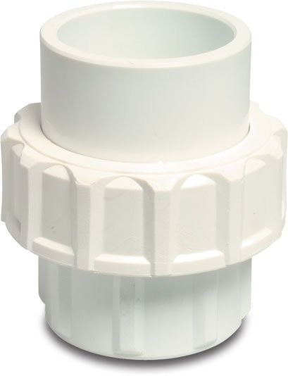 Verbindingskoppeling wit 1 1/2" 16 bar